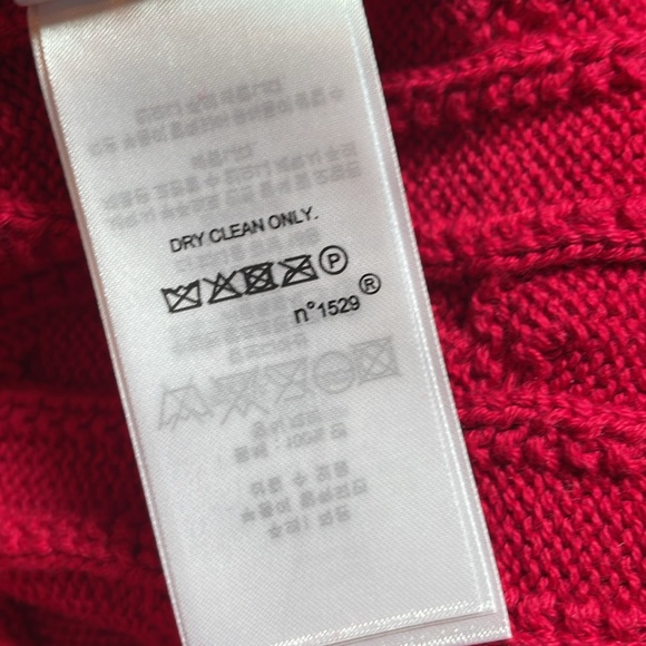 Ralph Lauren red cable knit sweater, NWT - Picture 8 of 9